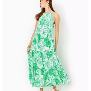 Floral Green Maxi Dress
